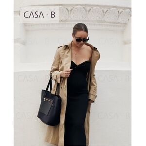 NEW to CASA B💫| Renee Twist Front Sweetheart Knit Black Bodycon Dress